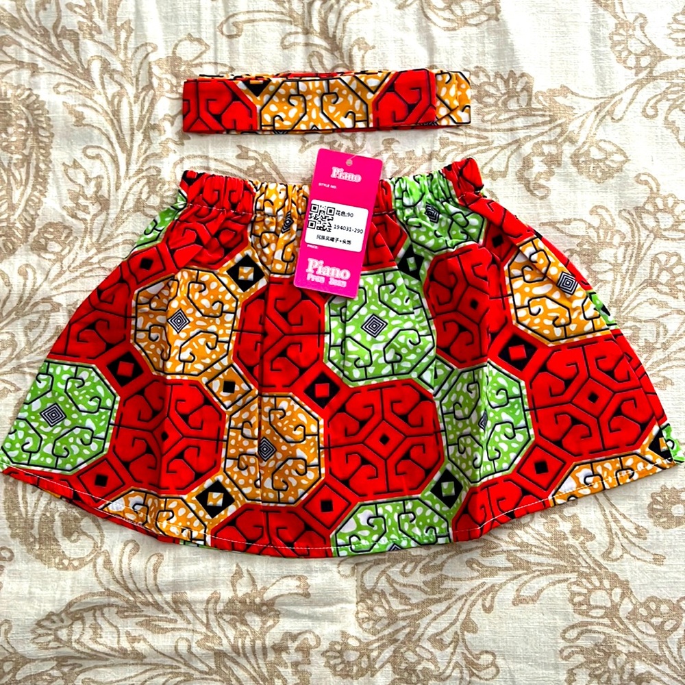 Piano Girl’s 18-24 M Summer Party Skirt Red NWT